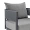 Armen Living Argiope 3 Piece Patio Outdoor Swivel Seating Set in Dark Gray Aluminum with Gray Cushions 840254332638 - alternate 10